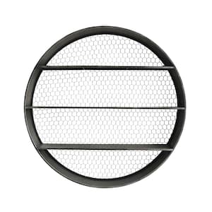 Collected Notions 6 in. x 41 in. x 41 in. Gray Round Metal Wall Decor with 4 Shelves