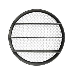 Collected Notions 6 in. x 41 in. x 41 in. Gray Round Metal Wall Decor with 4 Shelves