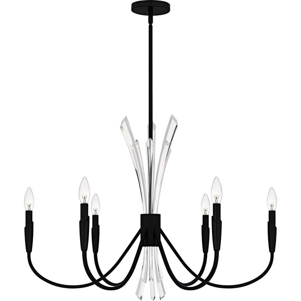 Cecily 6-Light Matte Black Chandelier price history on PriceWatchPro