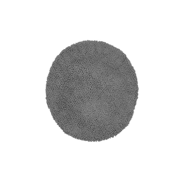 Better Trends Hugo 18 in. x 20 in. Gray 100% Cotton Lid Cover Bath Rug