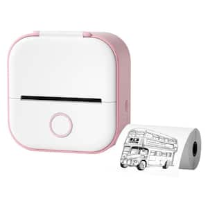 Inkless Bluetooth Mini Printer Small Thermal Sticker Printer in Pink