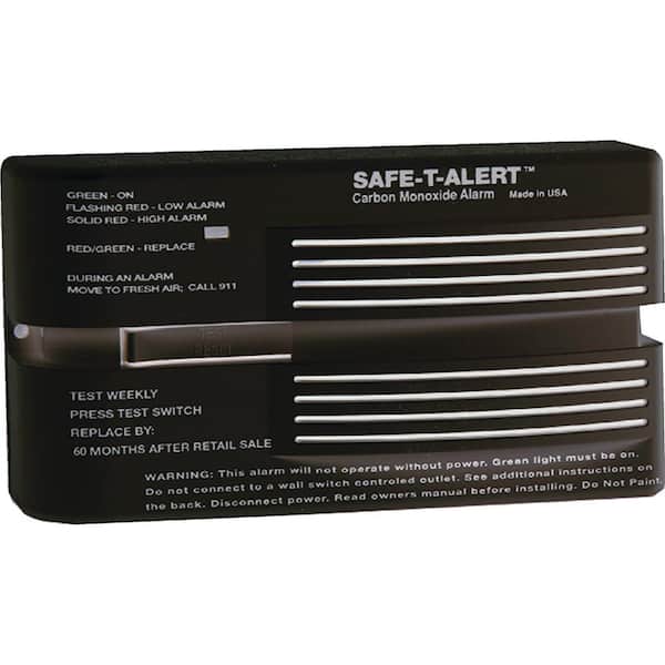 MTI Industries 65 Series 12-Volt Safe-T-Alert Surface Mount RV Carbon Monoxide (CO) Alarm in Black