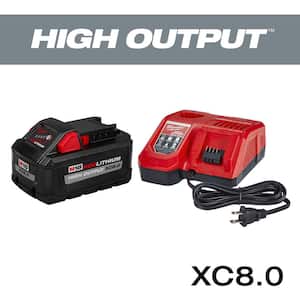 M18 FUEL 18-Volt Lithium-Ion Brushless Cordless 4-1/2 in./6 in. Braking Grinder Paddle Switch with 8.0 Ah Starter Kit