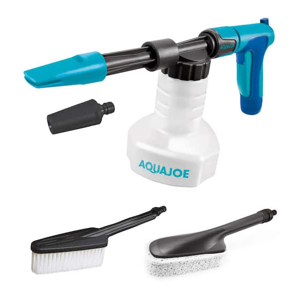Aqua Joe 2-in-1 Hose-Powered Adjustable Foam Cannon Spray Gun with Attachments