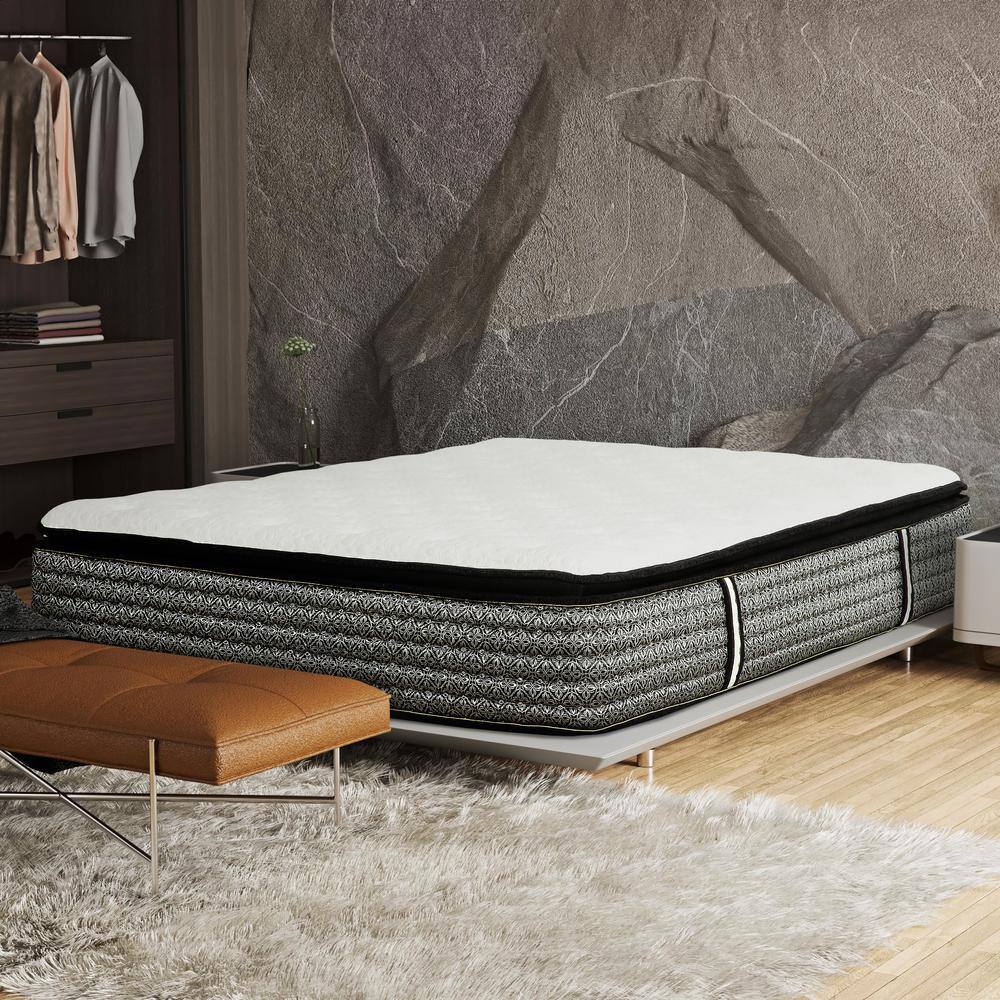 Primos House PRIMO INTERNATIONAL Royale King Medium Memory Foam Hybrid 14 in. Bed in ...