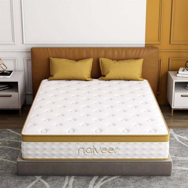 Crystli Queen Medium Hybrid 10 in. Bed-in-a-Box Mattress NA-CSMMC10QU ...