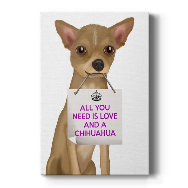Wexford Home Love and Chihuahua By Wexford Homes Unframed Giclee Home Art Print 12 in. x 8 in.