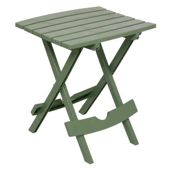 Adams Manufacturing Quik-Fold Sage Resin Plastic Outdoor Side Table