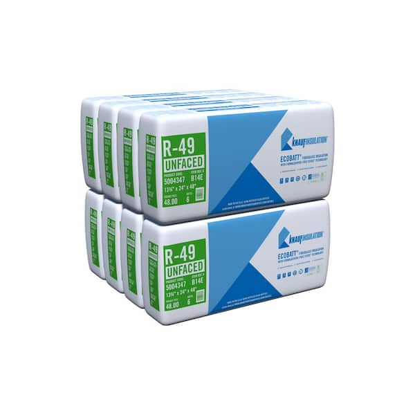 Knauf Insulation R 49 EcoBatt Unfaced Fiberglass Insulation Batt