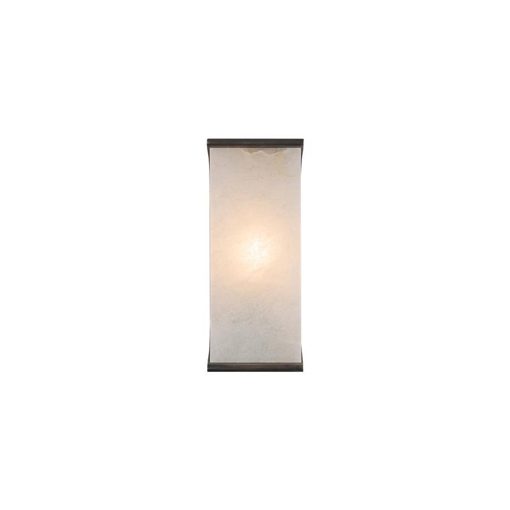 Urban Bronze and Alabaster Dimmable Wall Sconce