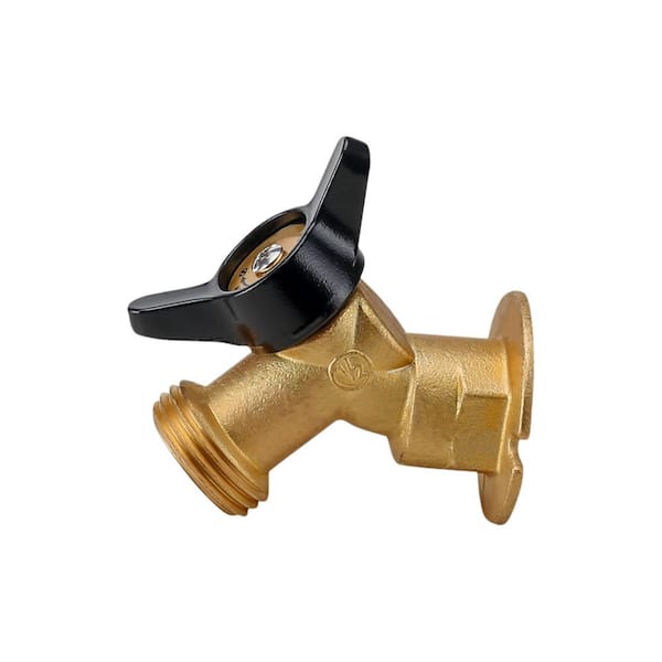 The Plumber's Choice 3/4 in. FIP Inlet x 3/4 in. MHT Outlet Quarter Turn Sillcock Hose Bibb; Cast Brass