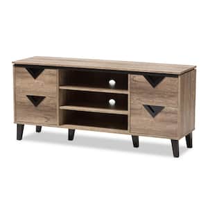 Beacon Light Brown Wood TV Stand