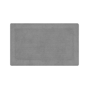 20x60 Home Heathered Hotel Bath Rug Runner Navy/White - Vcny