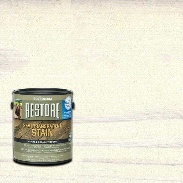 Rust-Oleum Restore 1 gal. Semi-Transparent White Stain with NeverWet