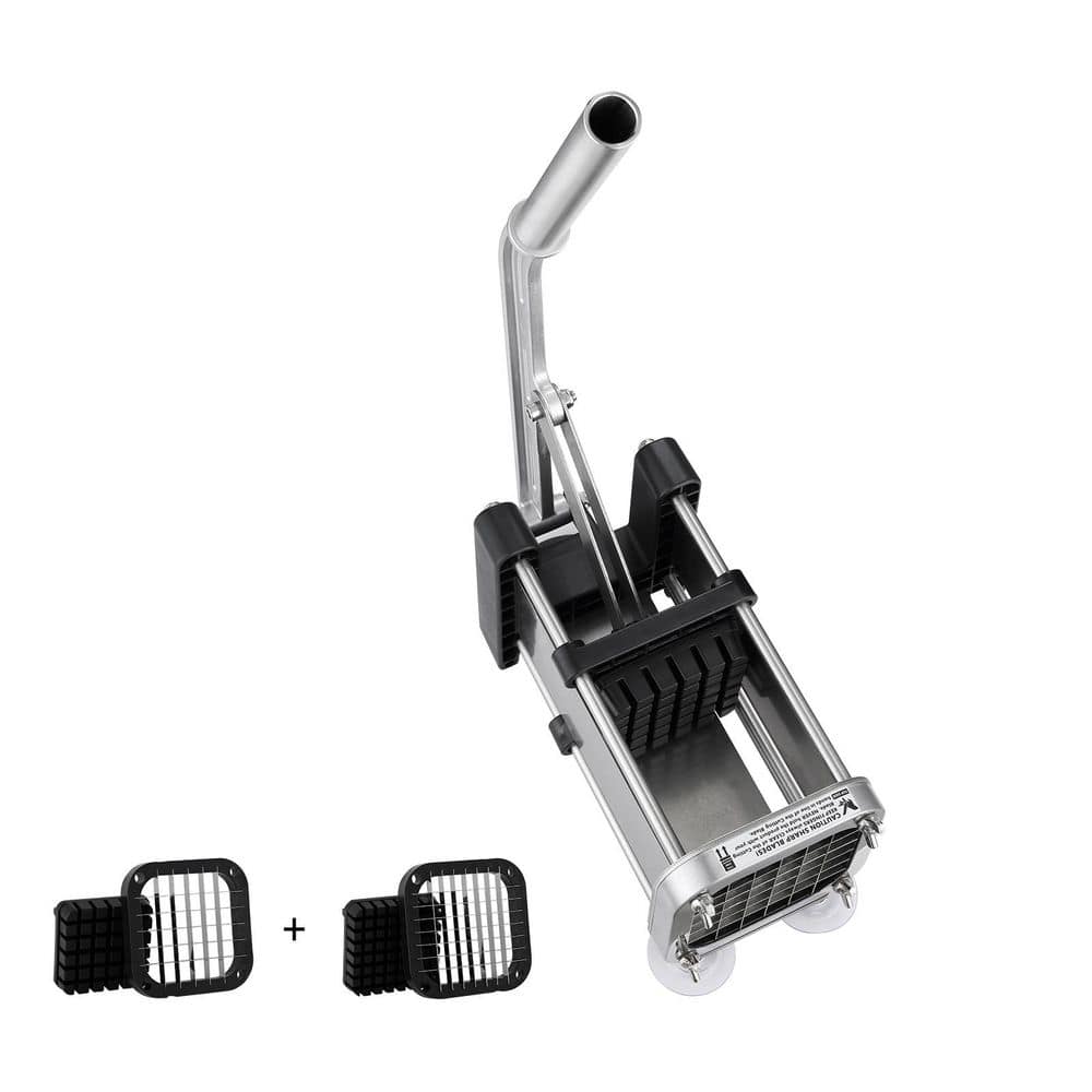Manual French Fry Cutter, Potato Slicer with 1/2 in. and 3/8 in. Stainless Steel Blades, Suction Cup Base, for Potatoes price history on PriceWatchPro