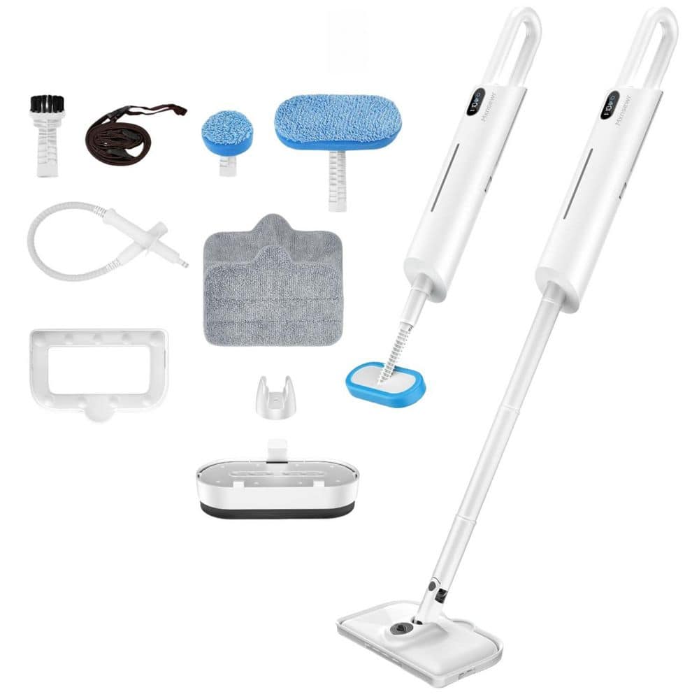 1200W MultiPurpose Corded Steam Cleaner w 380ml Tank, Adjustable Steam, 13 Accessories for Hardwood, Tile, Floors, White price history on PriceWatchPro