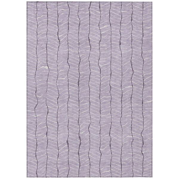 Chantille Machine Washable Indoor/Outdoor Abstract ACN3038 Lavender 8 ft. x 10 ft. Area Rug