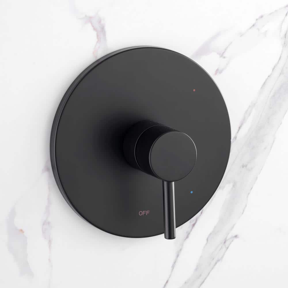 Matte Black Rainfall Wall Mounted Shower Faucet Set
