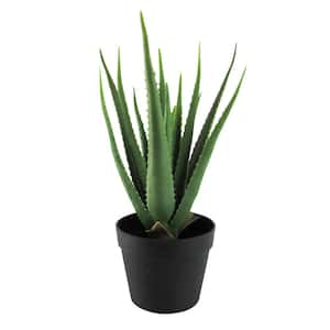 19 in. Soft Real Touch Artificial Aloe Succulent Plant in Pot