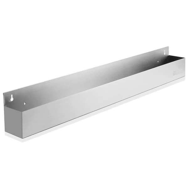 10-Bottle Stainless Steel 42 in. Single Speed Rail Liquor Bottle Holder Wine Rack