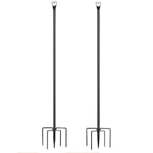 9.8 ft. String Light Poles for Outdoor Hanging Lightning, Outside Parties, Garden, Patio, Deck Lightning Stand 2-Pack