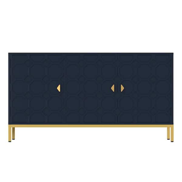 Clihome Blue 26 in. Accent Storage Cabinet