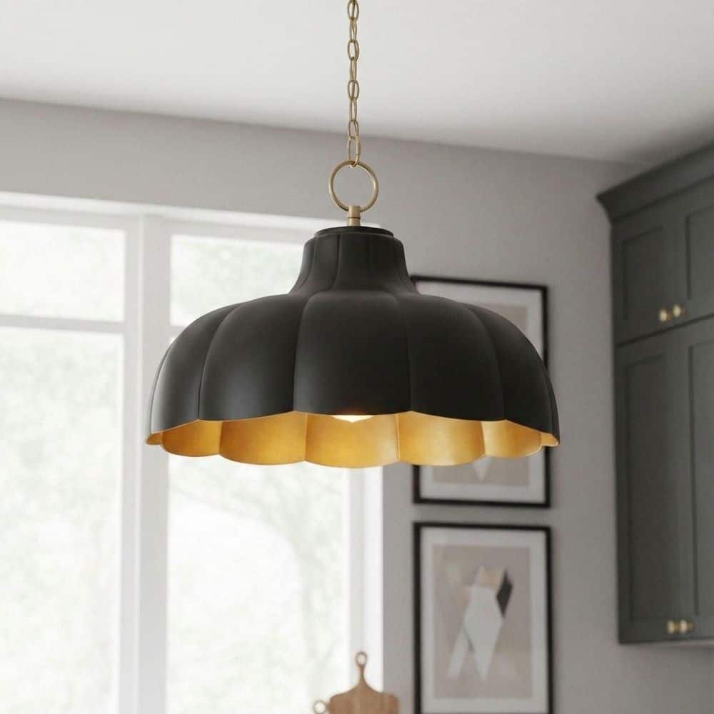 Quoizel Leanne 100-Watt 4-Light Matte Black Pendant Light with