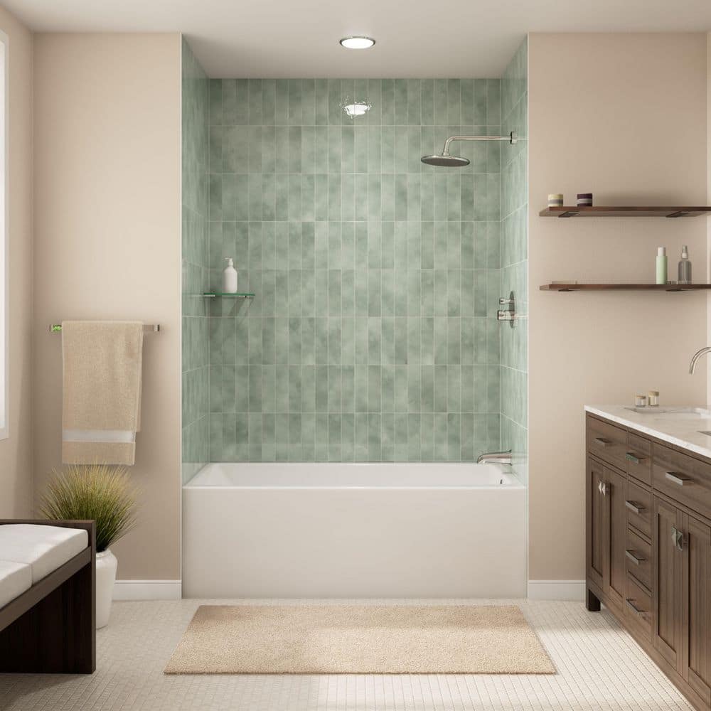 DreamLine Prism 60 in. x 32 in. Acrylic Alcove Soaking Bathtub