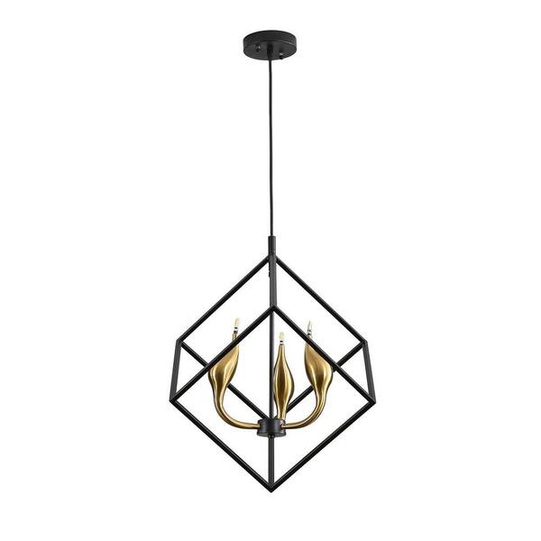 geometric cube pendant light