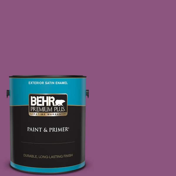 BEHR PREMIUM PLUS 1 gal. Home Decorators Collection #HDC-MD-07 Dynamic Magenta Satin Enamel Exterior Paint & Primer