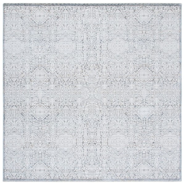 SAFAVIEH Webster 7 ft. x 7 ft. Gray/Beige Distressed Ornate