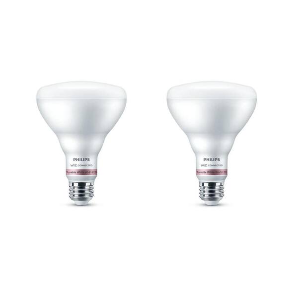 Philips Tunable White Br30 Led 65 Watt Equivalent Dimmable Smart Wi Fi Wiz Connected Wireless Light Bulb 2 Pack 555581 The Home Depot Philips Tunable White Br30 Led 65 Watt, Wireless Light Fixtures Home Depot