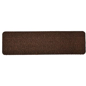 Indoor Premium Brown-Black 9 in. x 32 in. PVC Backing Stair Tread Cover (Set of 13)