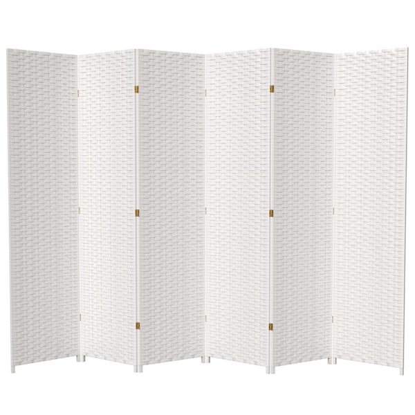 7 ft. White 6-Panel Room Divider
