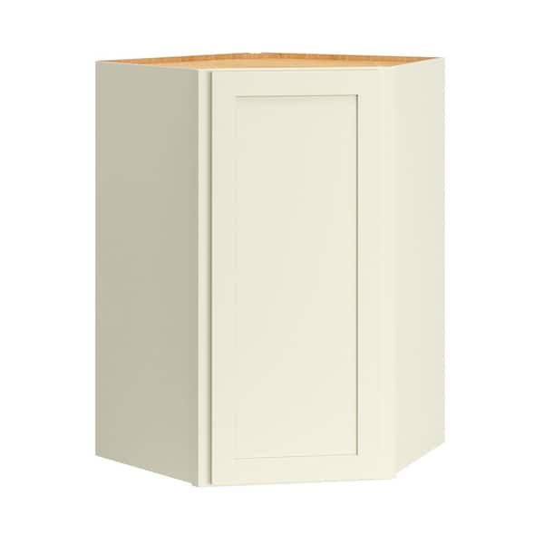 QuickShip Cottage 24 in. W x 24 in. D x 39 in. H Assembled Plywood Corner Diagonal Wall Kitchen Cabinet in Starlight