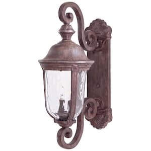 Ardmore 2-Light Vintage Rust Outdoor Wall Lantern Sconce