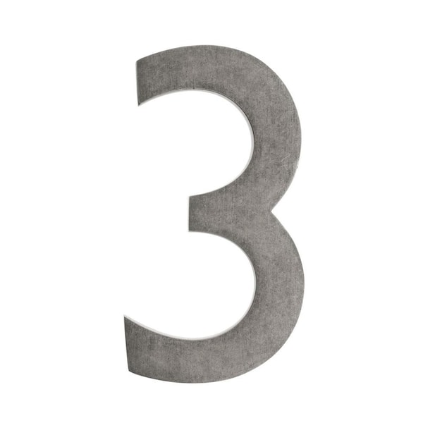 Architectural Mailboxes 4 In. Antique Pewter Floating House Number 3