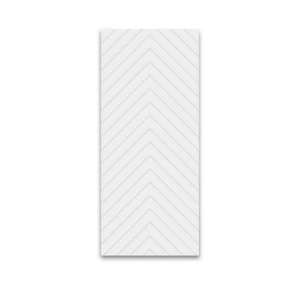 CALHOME 30 in. x 84 in. Hollow Core White Stained Composite MDF Interior Door Slab