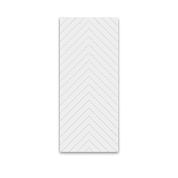 CALHOME 30 in. x 84 in. Hollow Core White Painted Composite MDF Interior Door Slab