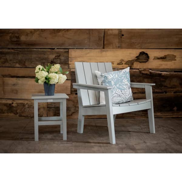 Icon Light Gray Square Plastic Outdoor Side Table