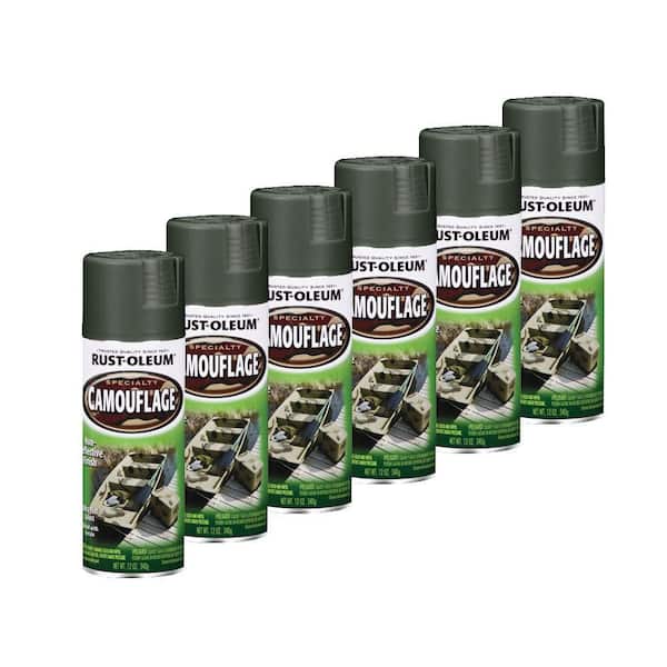 Rust-Oleum 12 oz. Specialty Camouflage Deep Forest Green Spray Paint (6-Pack)-DISCONITNUED-DISCONTINUED