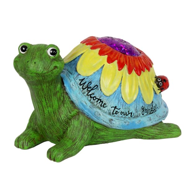 Exhart Colorful Garden Turtle Statue