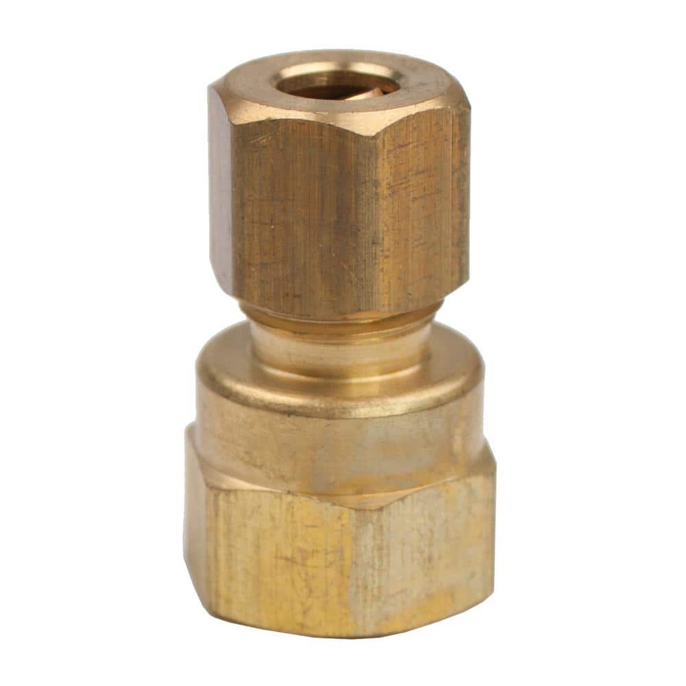 LTWFITTING 1/4 in. O.D. Brass Compression Coupling Fitting (10
