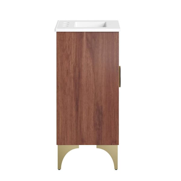 Daylight 18 in. Bathroom Vanity in White Walnut