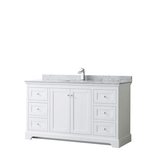 Wyndham Collection Avery 60 In W X 22, 60 Inch Vanity Top Single Sink Home Depot