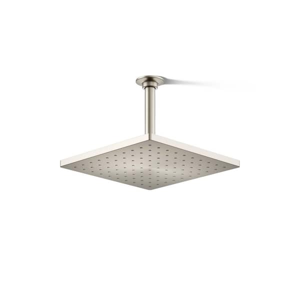 Honesty 1-Spray Pattern with 2.5 GPM 10 in. Ceiling Mount Fixed Shower Head in Vibrant Brushed Nickel