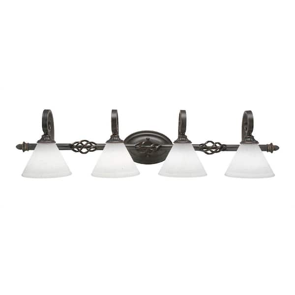Unbranded Bridgewater 39.5 in. 4-Light Dark Granite Vanity Light