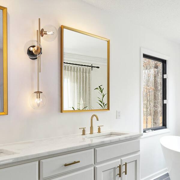 Lnc Modern Black Gold Bathroom Vanity, Black And Gold Bathroom Vanity Light Fixture