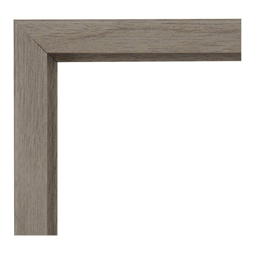 Graywash Framed Navy and White Botanic-Inspired Canvas Print