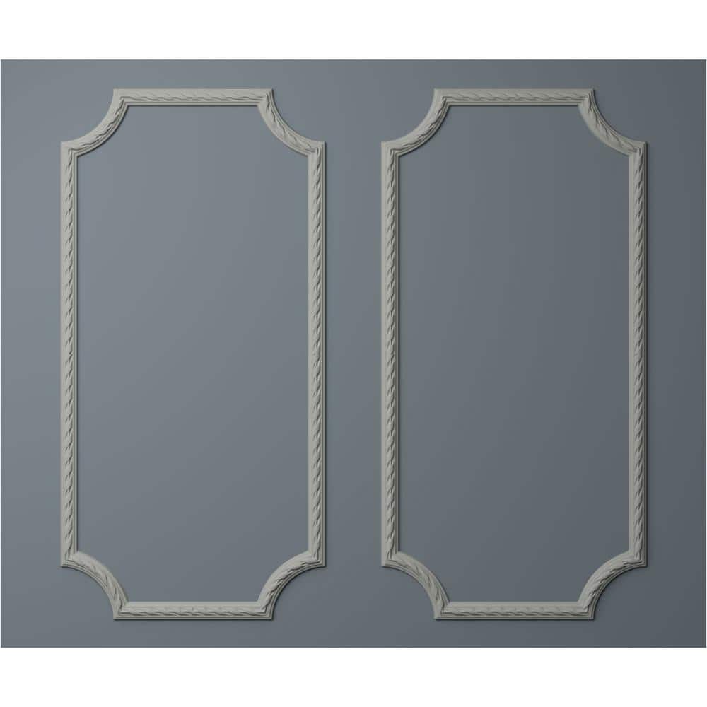 24"W x 48"H Gray Polyurethane Reeded Acanthus Leaf Panel Moulding Kit